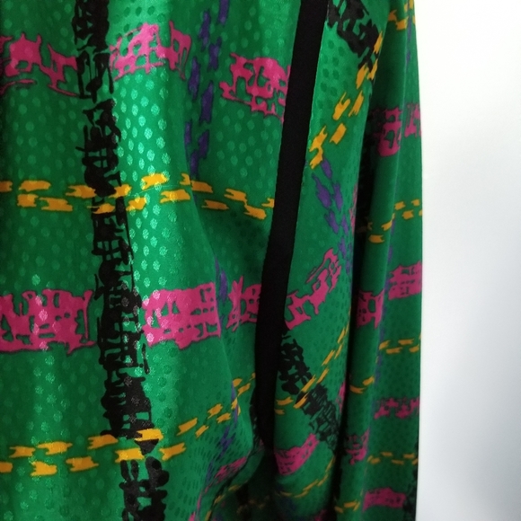 Faberge Egg Floral Versace Print Blouse by Andrea Gayle
